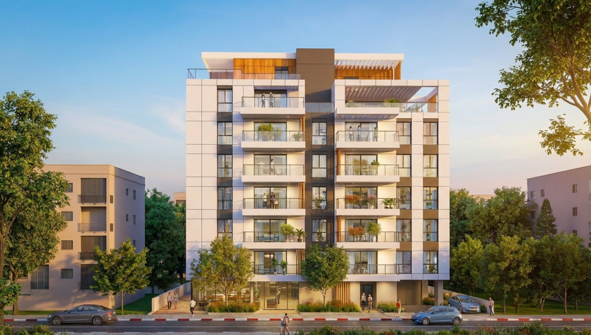 הכרם 4-6 מבית קופמן יזמות ובנייה מגוון דירות 4-5 חדרים למכירה ופנטהאוזים